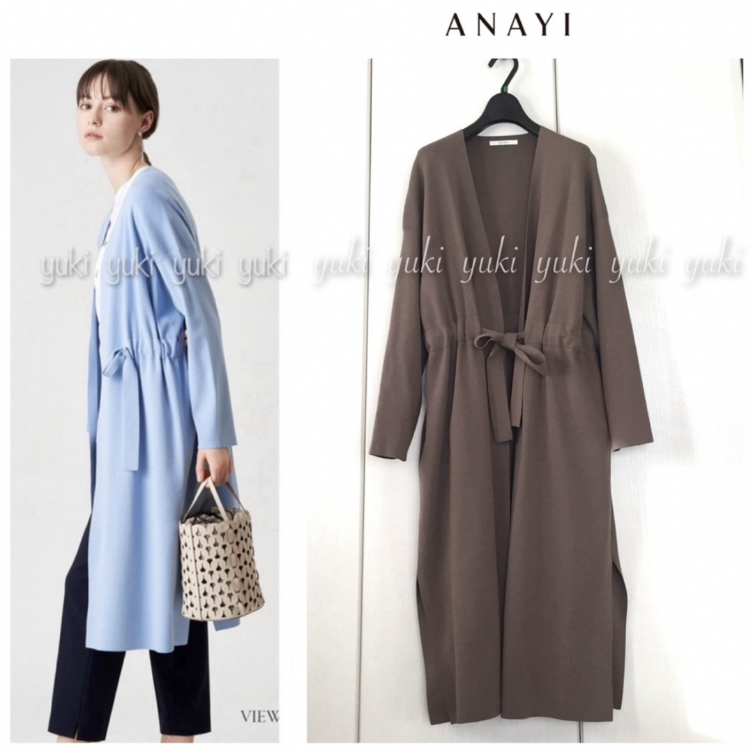 ANAYI - ANAYI  レーヨンポリエステル ギャザーカーデ ANAYI（アナイ）の「レーヨンポリエステルギャザーカーディガン