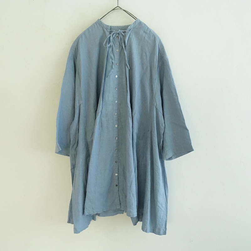 最終　ネストローブ　リネン天然染めチュニックブラウス 定価2.8万】ネストローブ nest Robe リネン天然染めチュニック
