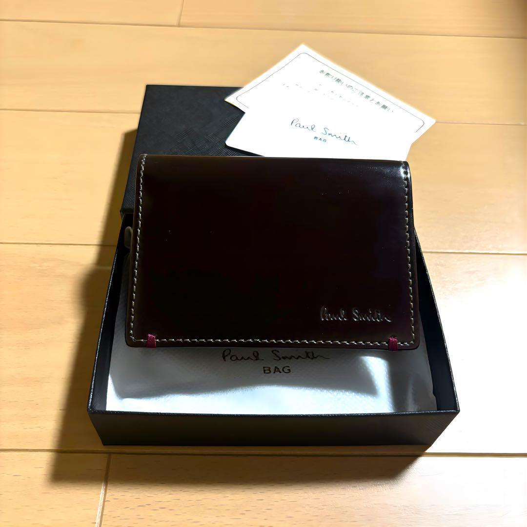 Paul Smith コードバン 名刺入れ 極美品 ダークブラウン 総革