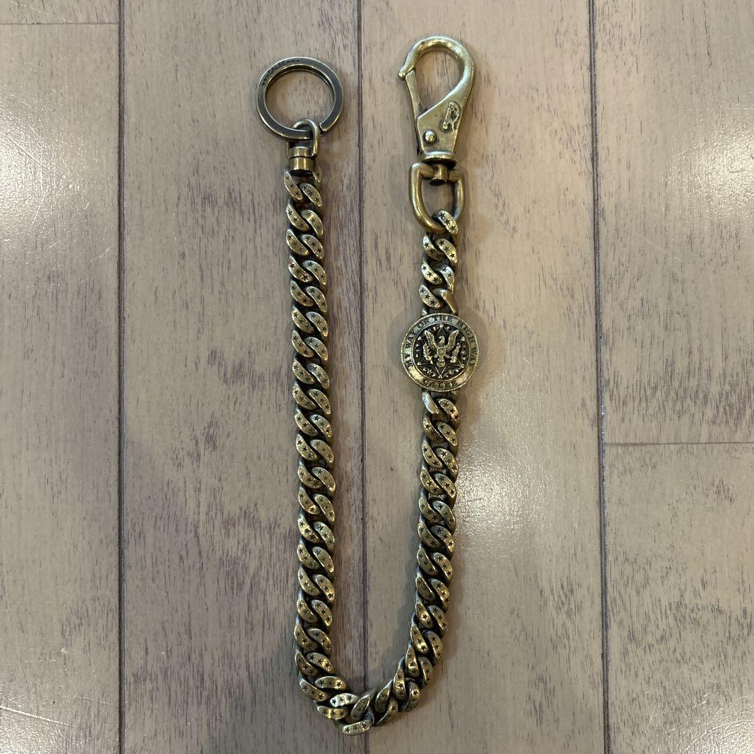 CALEE ウォレットチェーン コイン キーホルダー 真鍮 brass