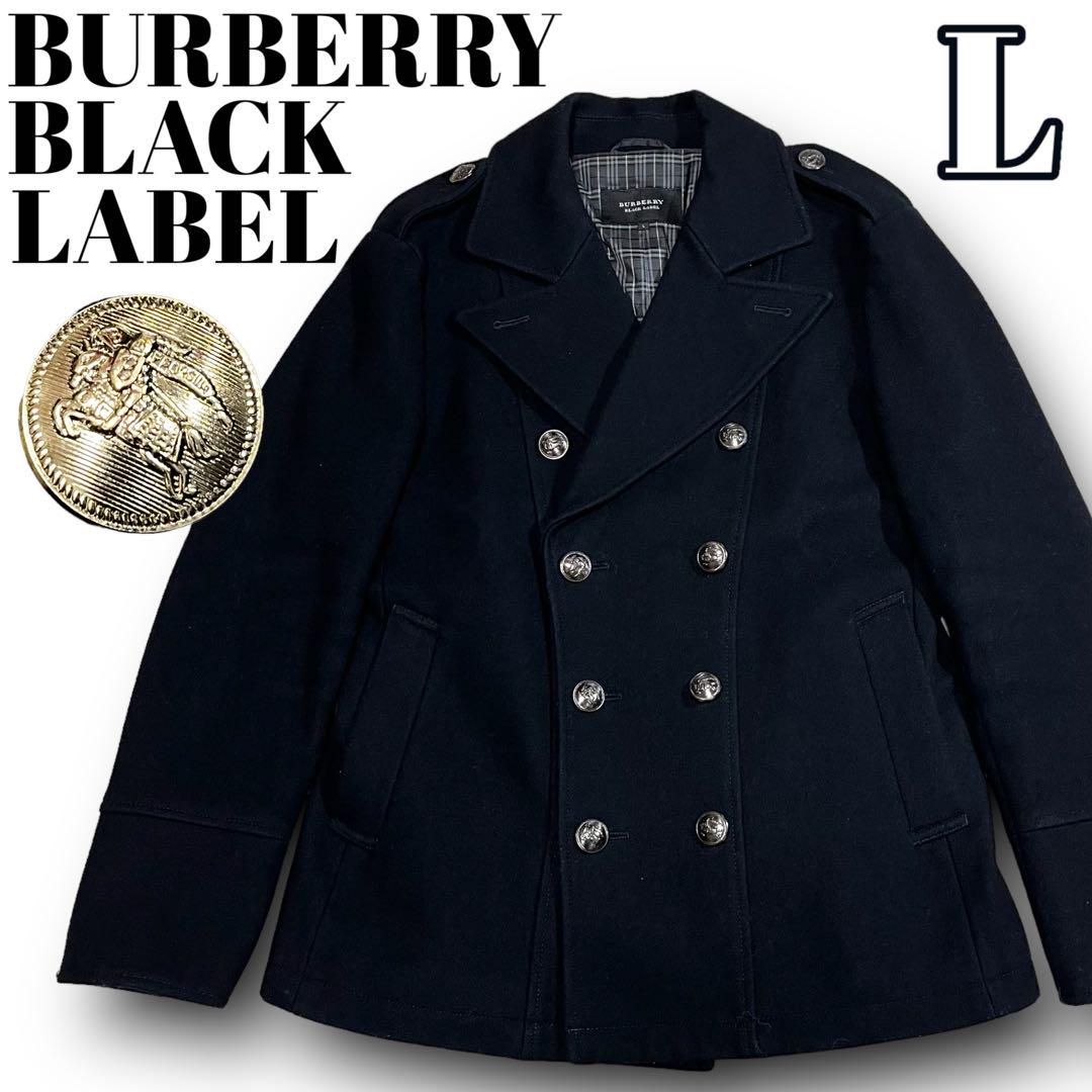 BURBERRY BLACK LABEL ピーコート ノバチェック メタルボタン