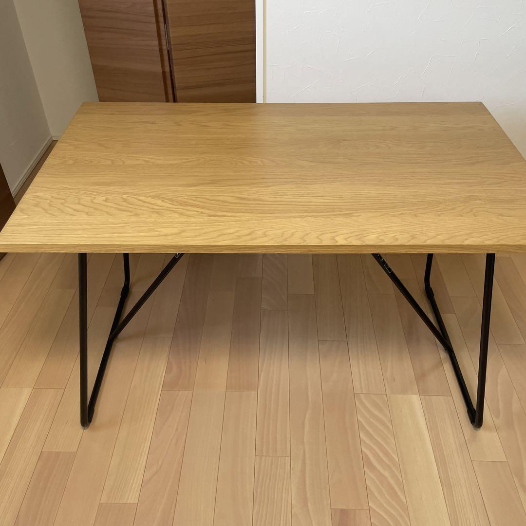 無印良品 木製折りたたみテーブル オーク材突板 幅120cm