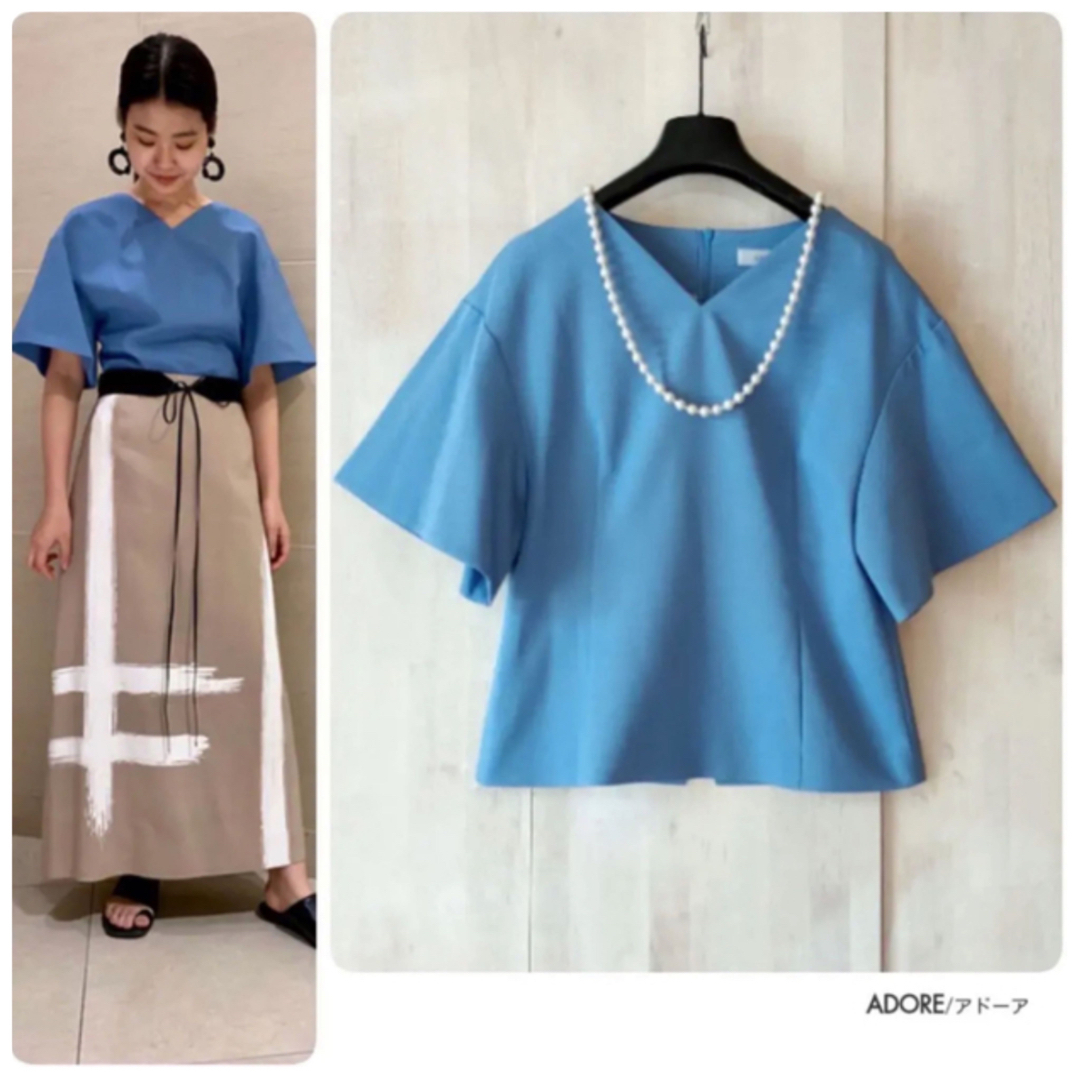 ADORE - ◆新品◆定価3.7万円 ADORE 　VERY掲載　リネンビックスリーブブラウス ◇新品◇定価3.7万円 ADORE VERY掲載 リネンビックスリーブ