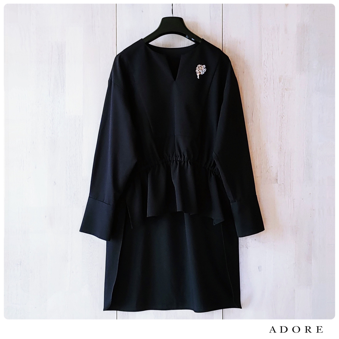 ◇幻◇ 希少美品 ADORE 定価3.5万円 クリアツイルブラウス 叩か
