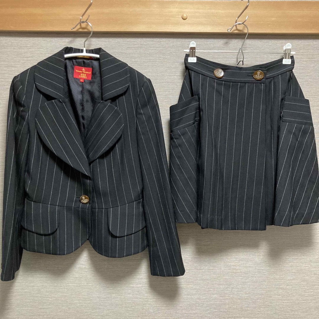 Vivienne Westwood ヴィヴィアン　スクールジャケット　ストライプ ☆vivienne westwood ストライプラブジャケットセット