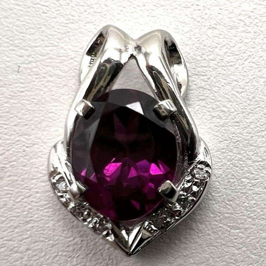 プラチナpt900 ペンダント ガーネット2.1ct ダイヤ 3.51 g プラチナpt900 ペンダント ガーネット2.1ct ダイヤ 3.51 g