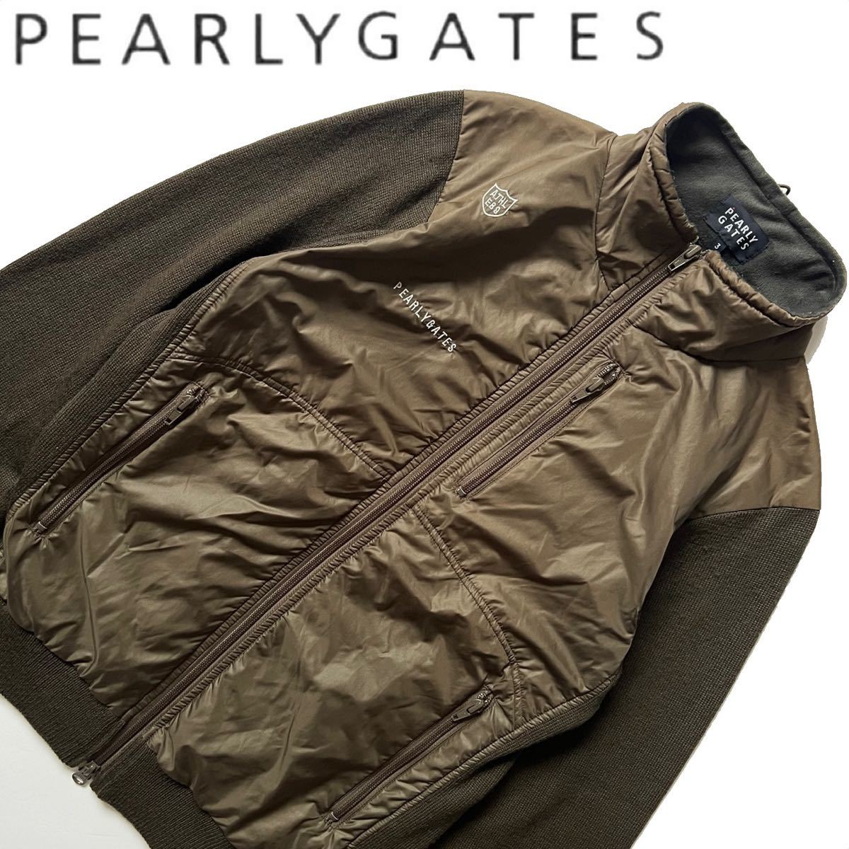 Pearly Gates パーリーゲイツ　異素材mix 切り替え　ジャケット　3 送料無料】Pearly Gates パーリーゲイツ 異素材mix 切り替え