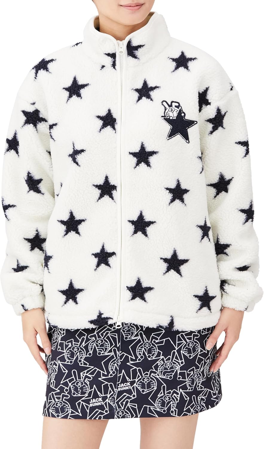 ジャックバニー] レディース フリースフルジップブルゾン