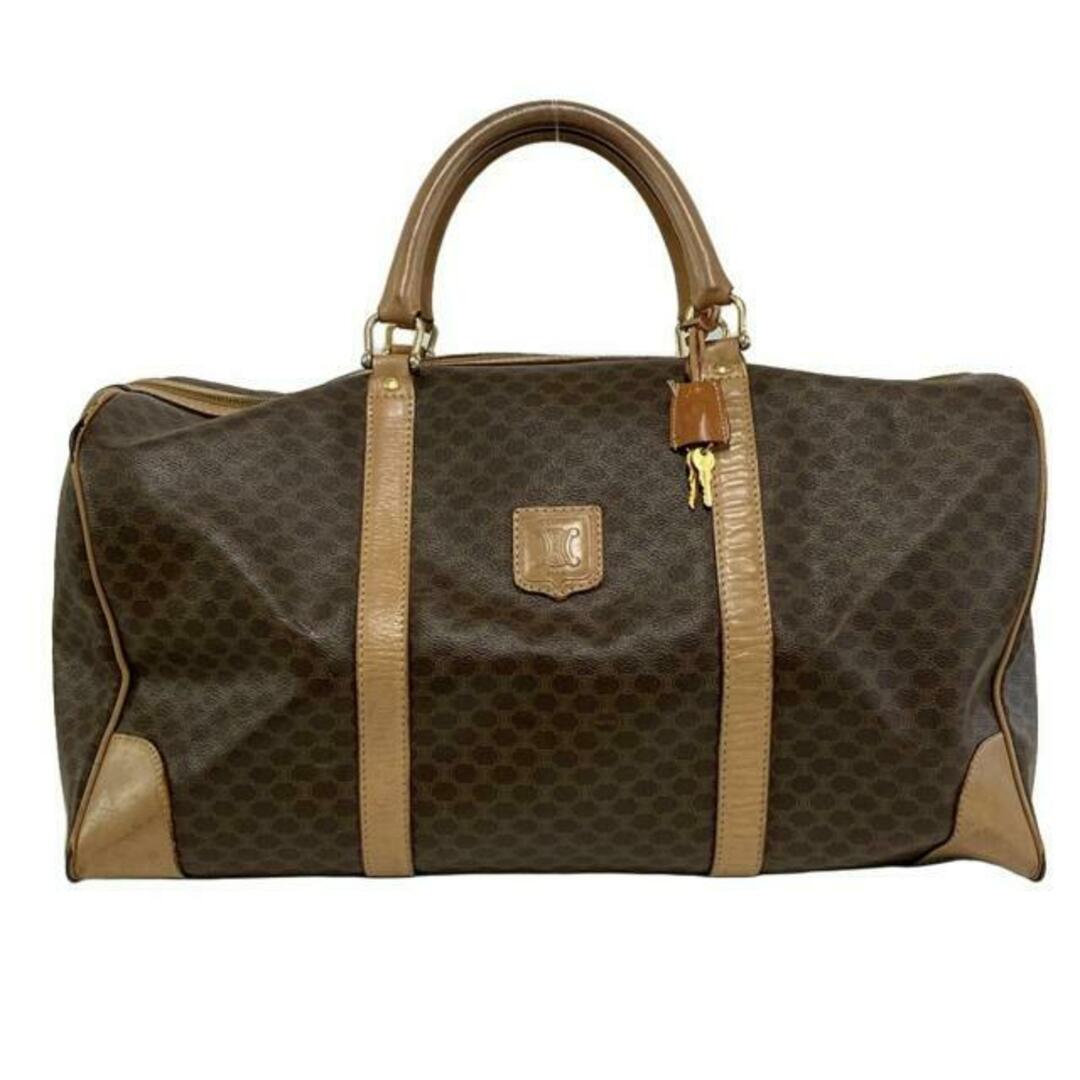 CELINE セリーヌ マカダム柄 ボストンバッグ ハンドバッグ 大容量 bb2 セリーヌ CELINE マカダム柄 ボストン ハンドバッグ ベージュ レザー