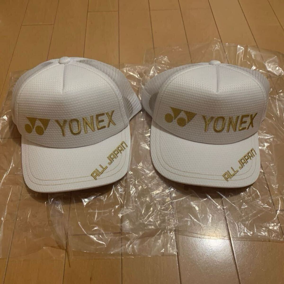 新品】ペアで☆送料無料ALLJAPAN限定白金ホワイトゴールド帽子