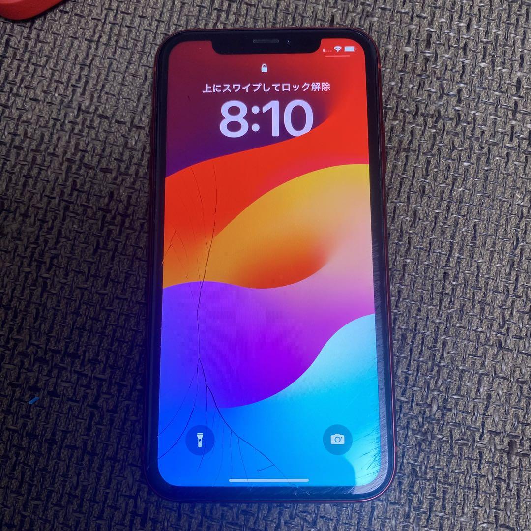 iPhone XR とおせ 128GB レッド 画面割れ