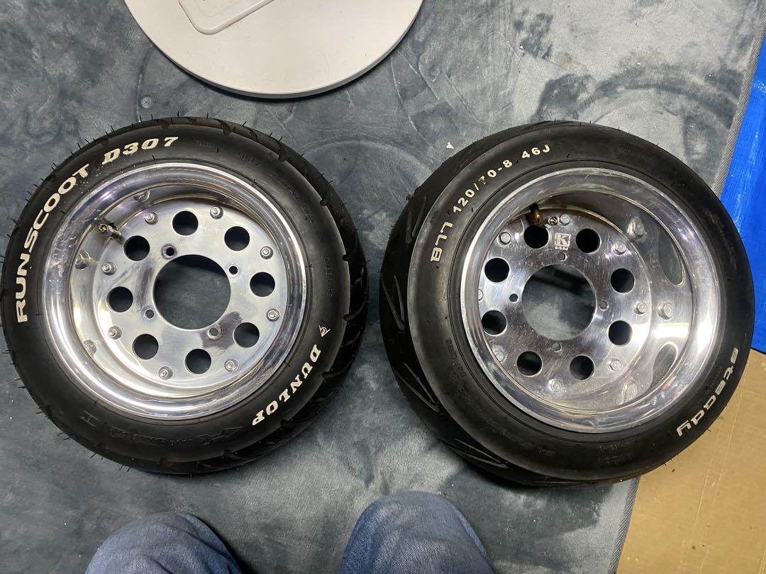 ホンダモンキーゴリラケップスピード8インチ4j 5.5jホイールタイヤ付き2本 ホンダモンキーゴリラケップスピード8インチ4j 5.5jホイール