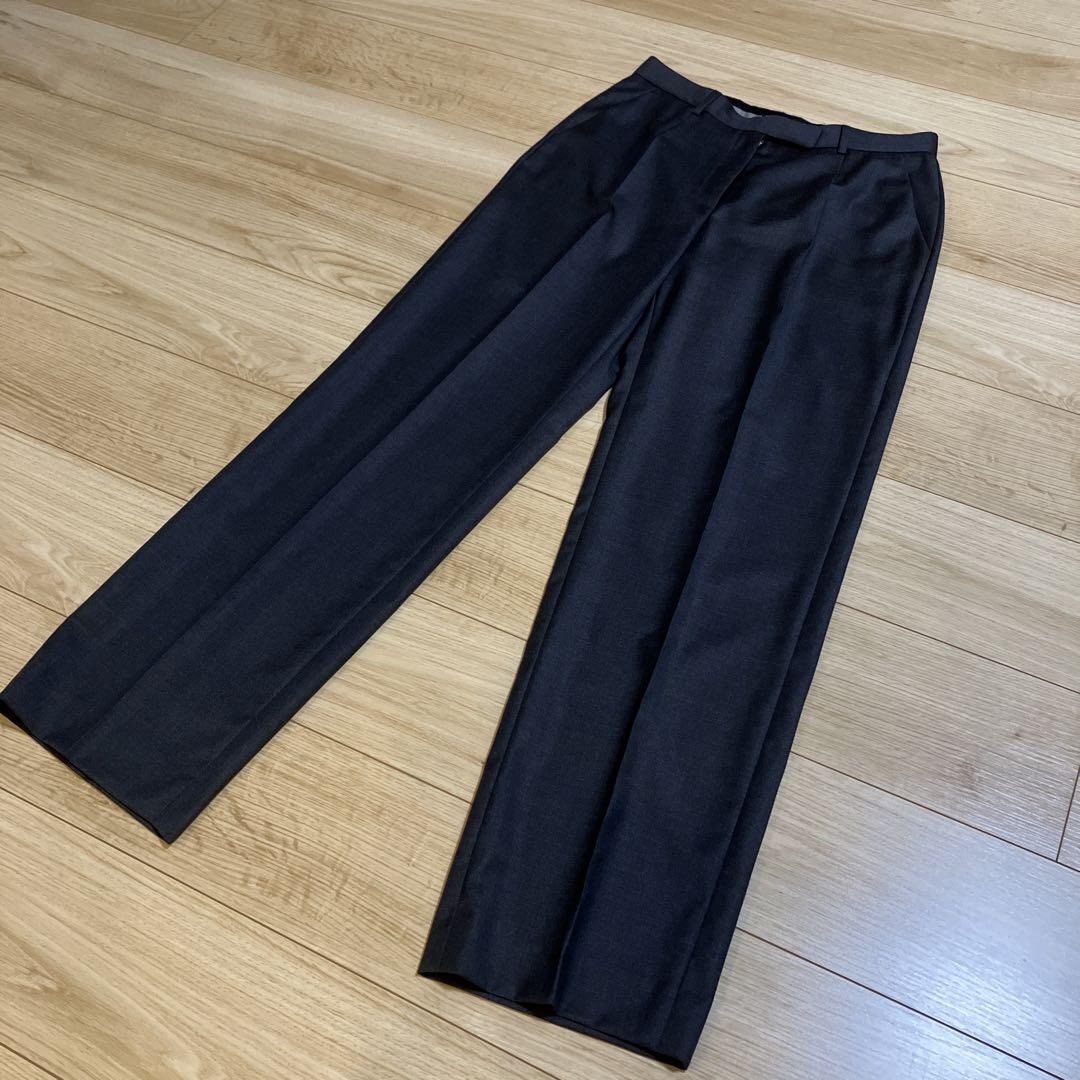 極美品】GIORGIO ARMANI スラックス チャコール（ダブルタック