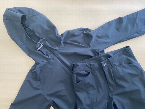 2△4-1204【HOUDINI/フーディニ】MS DAYBREAK(メンズ デイブレーク) 上下セット サイズ：XS ブラック HOUDINI M's Daybreak Jacket フーディニ デイブレーク