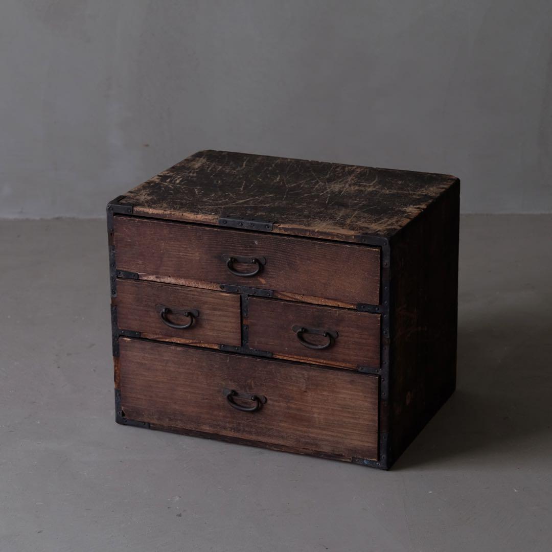 杉材 小箪笥　抽斗 引き出し 時代箪笥 帳場箪笥 古家具 骨董 アンティーク 杉材 小箪笥 抽斗 引き出し あがい 時代箪笥 帳場箪笥 古家具
