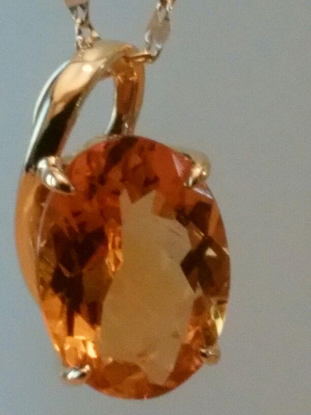 シトリンペンダントトップ5,18ct （イエローゴールド マリッジ