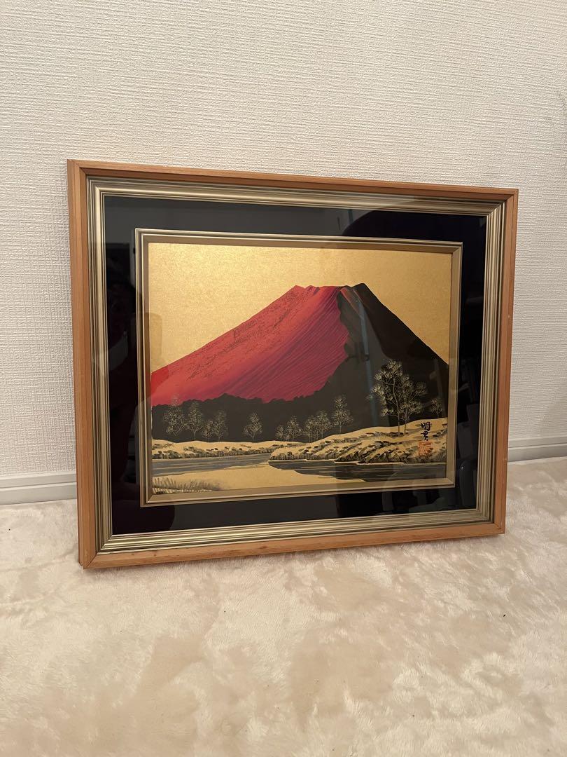 日垣明貫 赤富士 絵画 肉筆 （日垣明貫のYahoo!オークション(旧