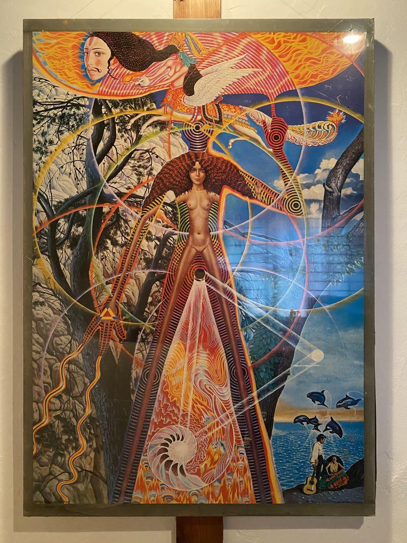 Vintage Abdul Mati Klarwein Poster ASTRAL BODY AWAKE Big O