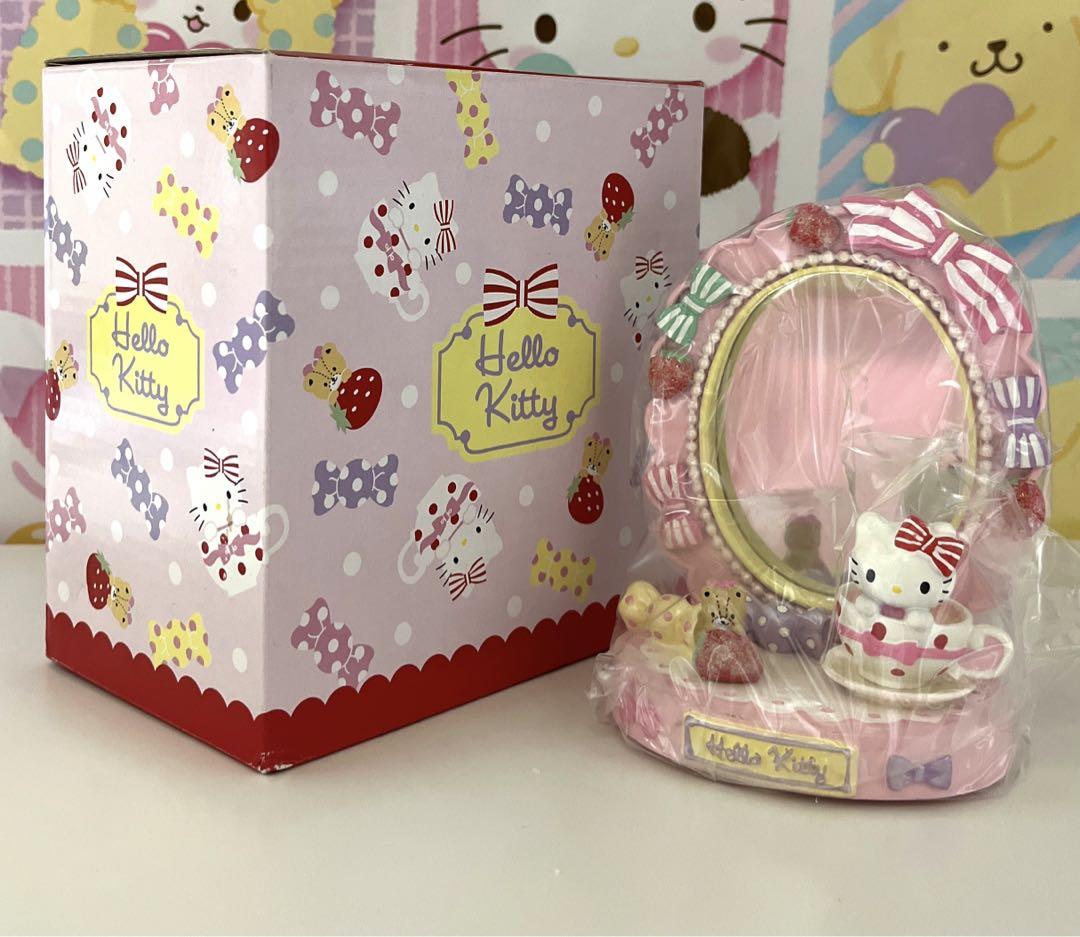 ハローキティ ジオラマスタンドミラー ハローキティ☆スタンドミラー☆I Love Hello Kitty☆黒☆新品