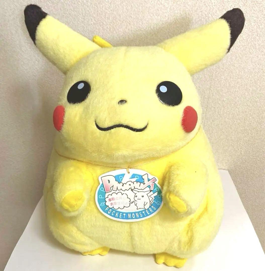 TOMY 　初期　 ピカチュウ ぬいぐるみ 　大きいサイズ　トミー製　当時品 TOMY 初期 ピカチュウ ぬいぐるみ 大きいサイズ トミー製 当時品