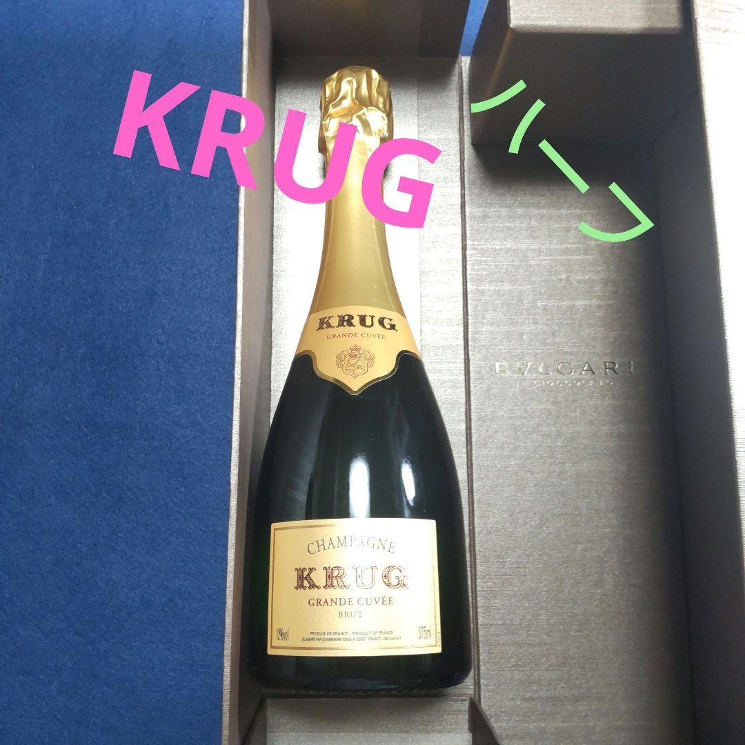 クリュッグ KRUG ハーフ、シャンパン、BVLGARIギフト、箱付き