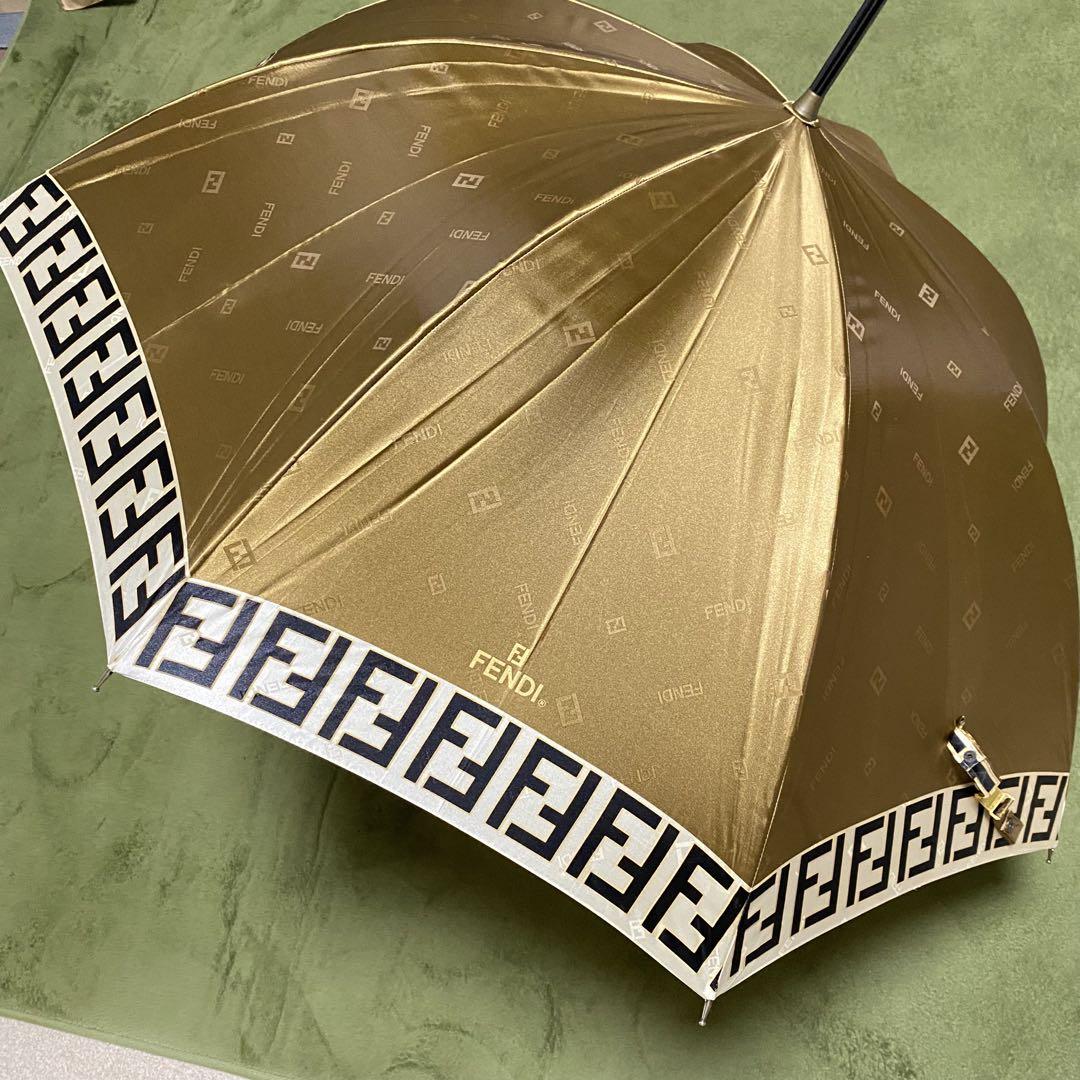 希少✨️ FENDI フェンディ 長傘 ズッカ柄 FF 雨傘 レッド