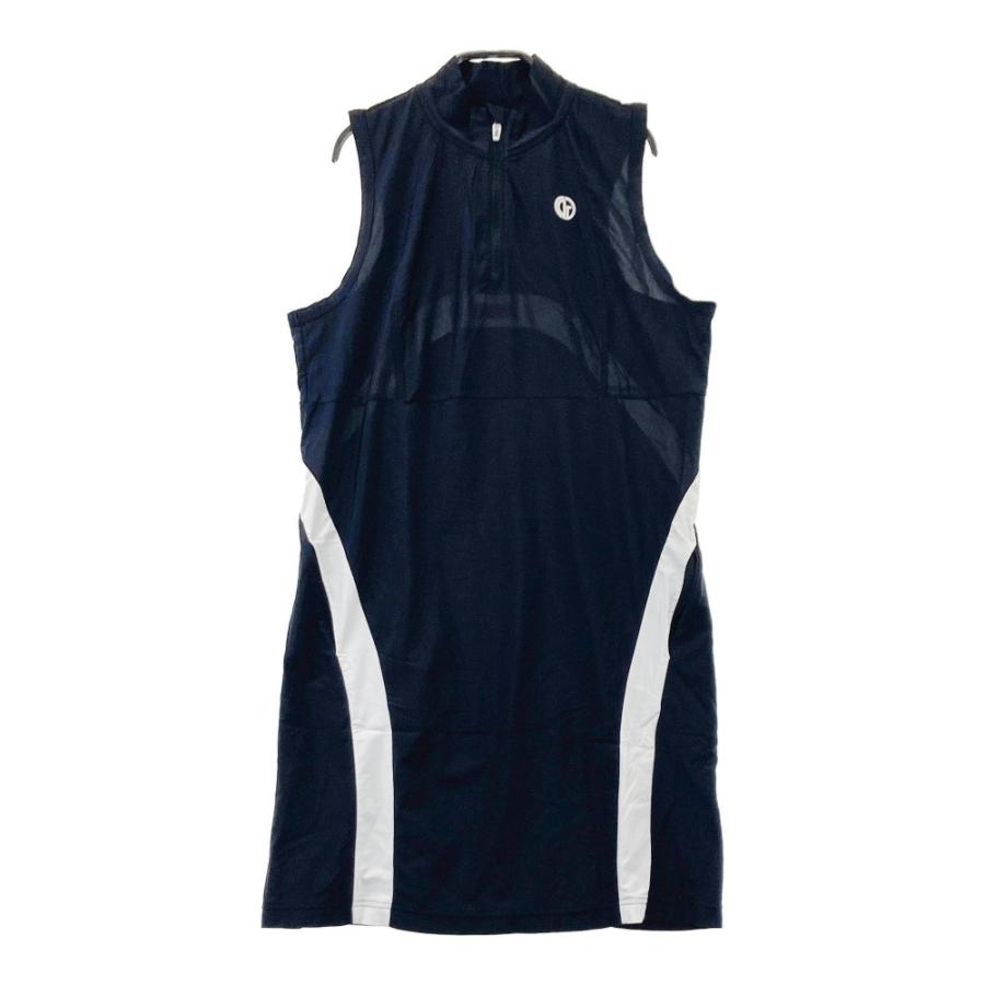 サイズ：LL CPG GOLF シーピージーゴルフ  ハーフジップ ノースリーブポロ ワンピース  ホワイト系 [240101399070] ゴルフウェア レディース ストスト サイズ：LL CPG GOLF シーピージーゴルフ ハーフジップ