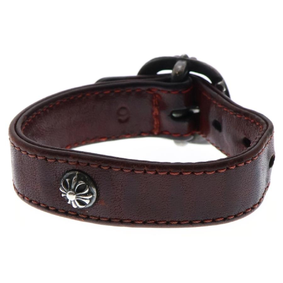 クロムハーツ GUNSLINGERガンスリンガークロスボールレザーブレスレット CHROME HEARTS クロムハーツ（原本無） GUNSLINGER ガン