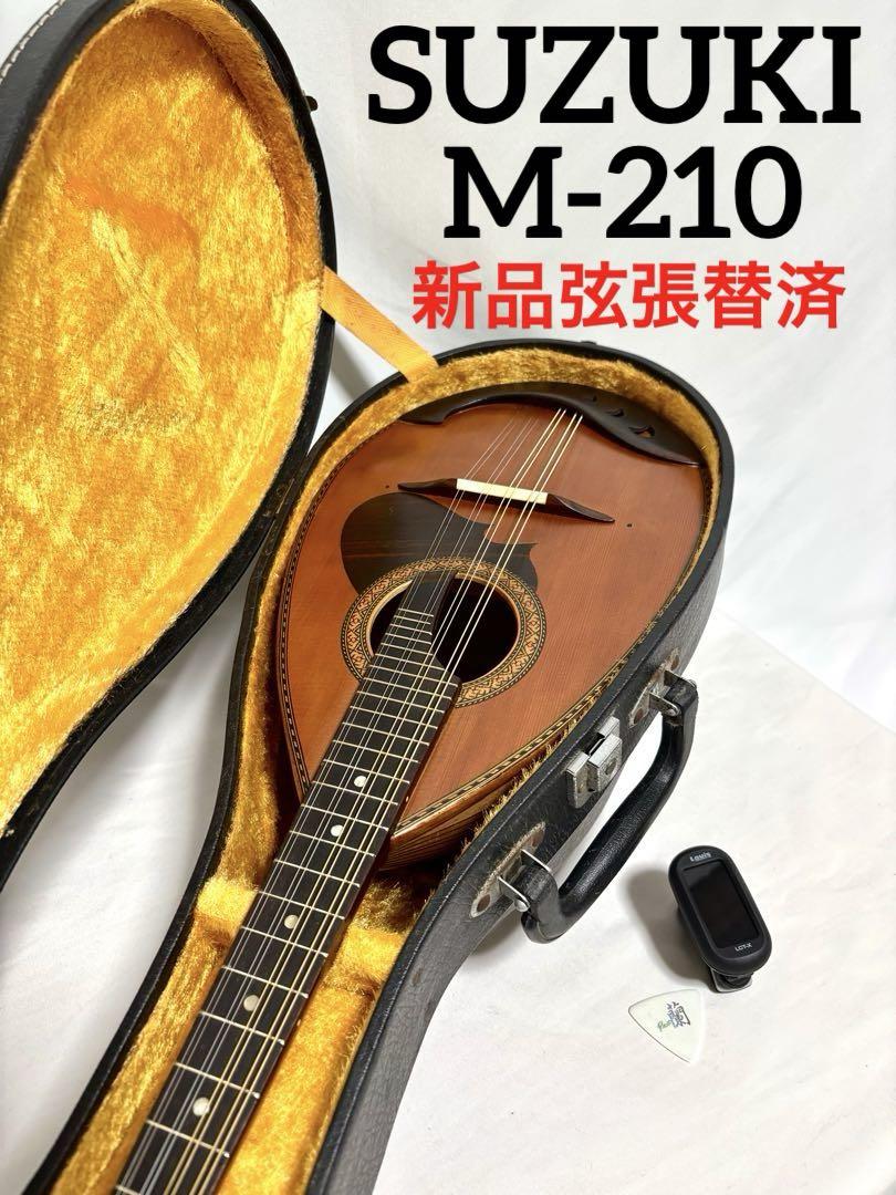 【新品弦張替済】SUZUKI マンドリン M-210 1975年製 新品弦張替済】SUZUKI マンドリン M-210 1975年製 （動作確認
