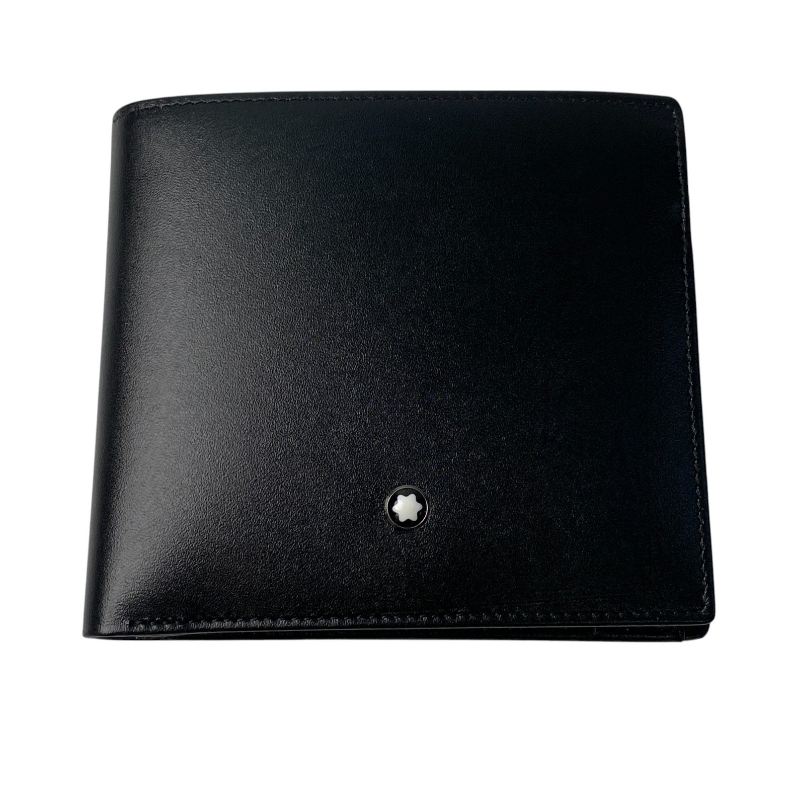 新品 モンブラン Montblanc メンズ 二つ折り財布 ブラック黒