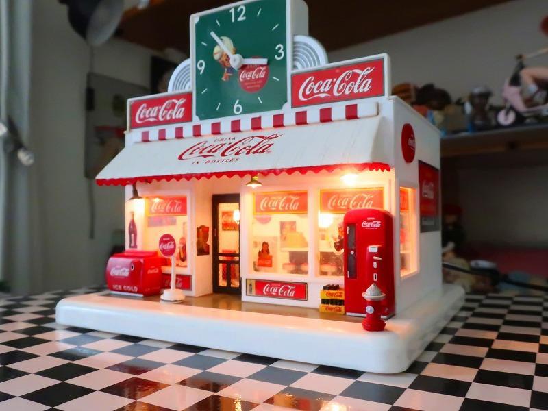 コカコーラ ダンバリーミント アメリカンダイナー ジオラマクロック