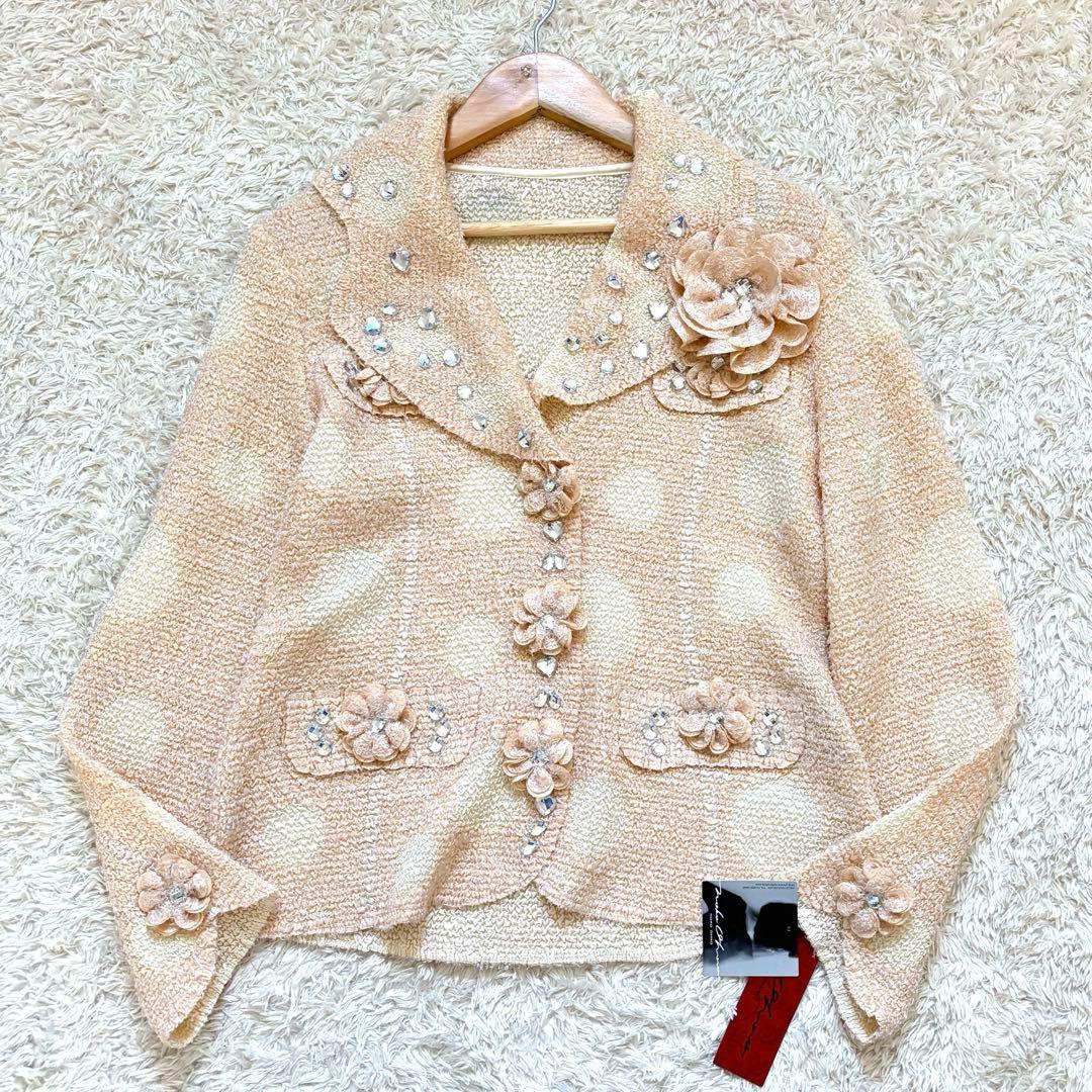 新品タグ付】ノコオーノ プリーツジャケット フラワーモチーフ