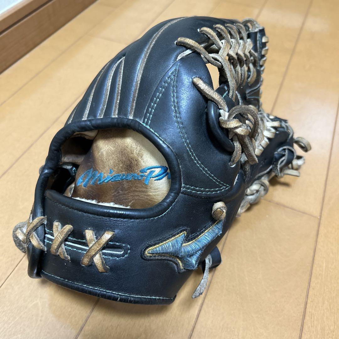 日本製　波賀ジャパン　ミズノプロ ダイバーシティブルー　外野手　ミズノ 硬式用 日本製 波賀ジャパン ミズノプロ ダイバーシティブルー