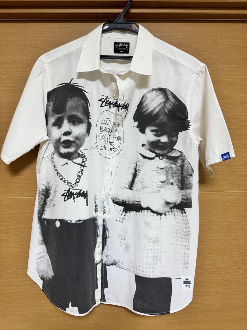 値下げ不可　STUSSY　ステューシー　KIDSフォト　半袖シャツ　限定商品　M STUSSY ステューシー 30周年 KIDSフォト 半袖シャツ 限定商品 M
