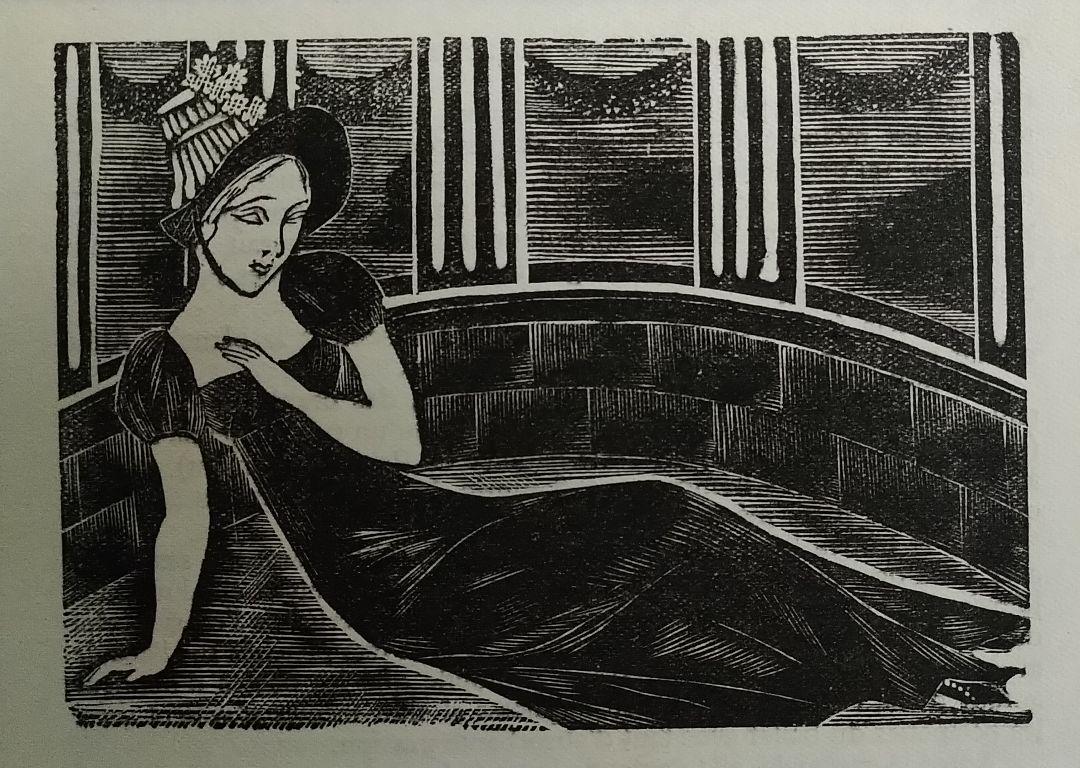 E藤田嗣治のオリジナル木版画・1925年製作 本物保証 （藤田