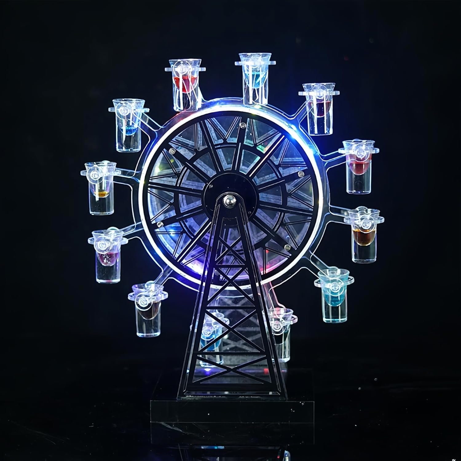 QQsuger テキーラ観覧車 12穴 テキーラ観覧車 LED酒ボトルの表示