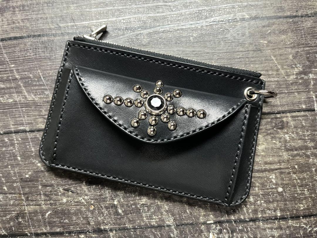 栃木サドルレザー　スタッズコンパクトウォレット 栃木サドルレザー スタッズコンパクトウォレット （生まれの
