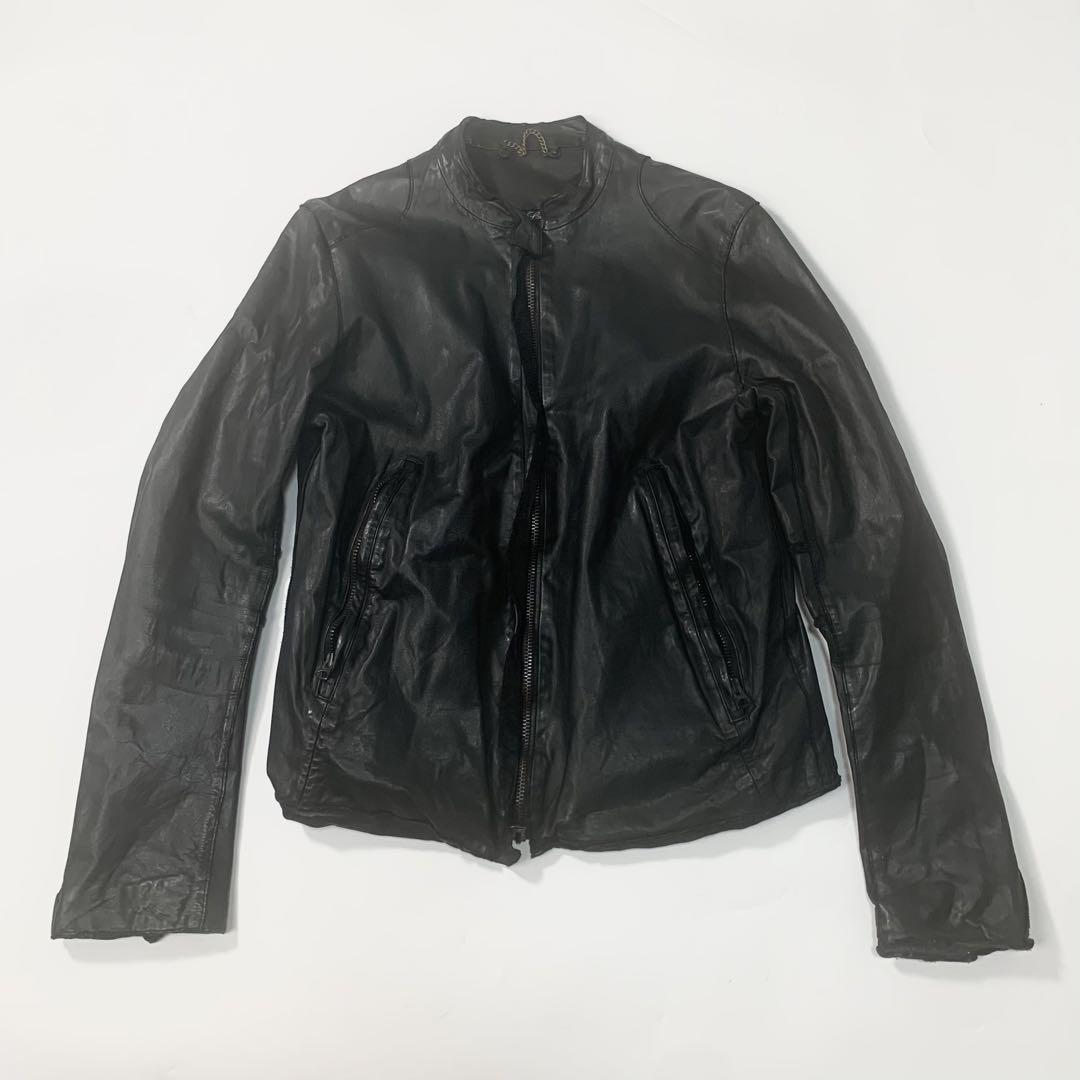 Sisii 初期レザーシングルライダースジャケット ブラックサイズM/BEAMS Sisii 初期レザーシングルライダースジャケット ブラックサイズM