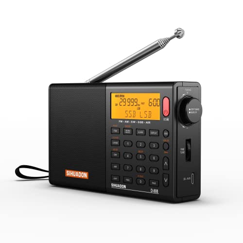 SIHUADON D-808 ポータブルラジオ FM/AM/SW/LW/エアバンド