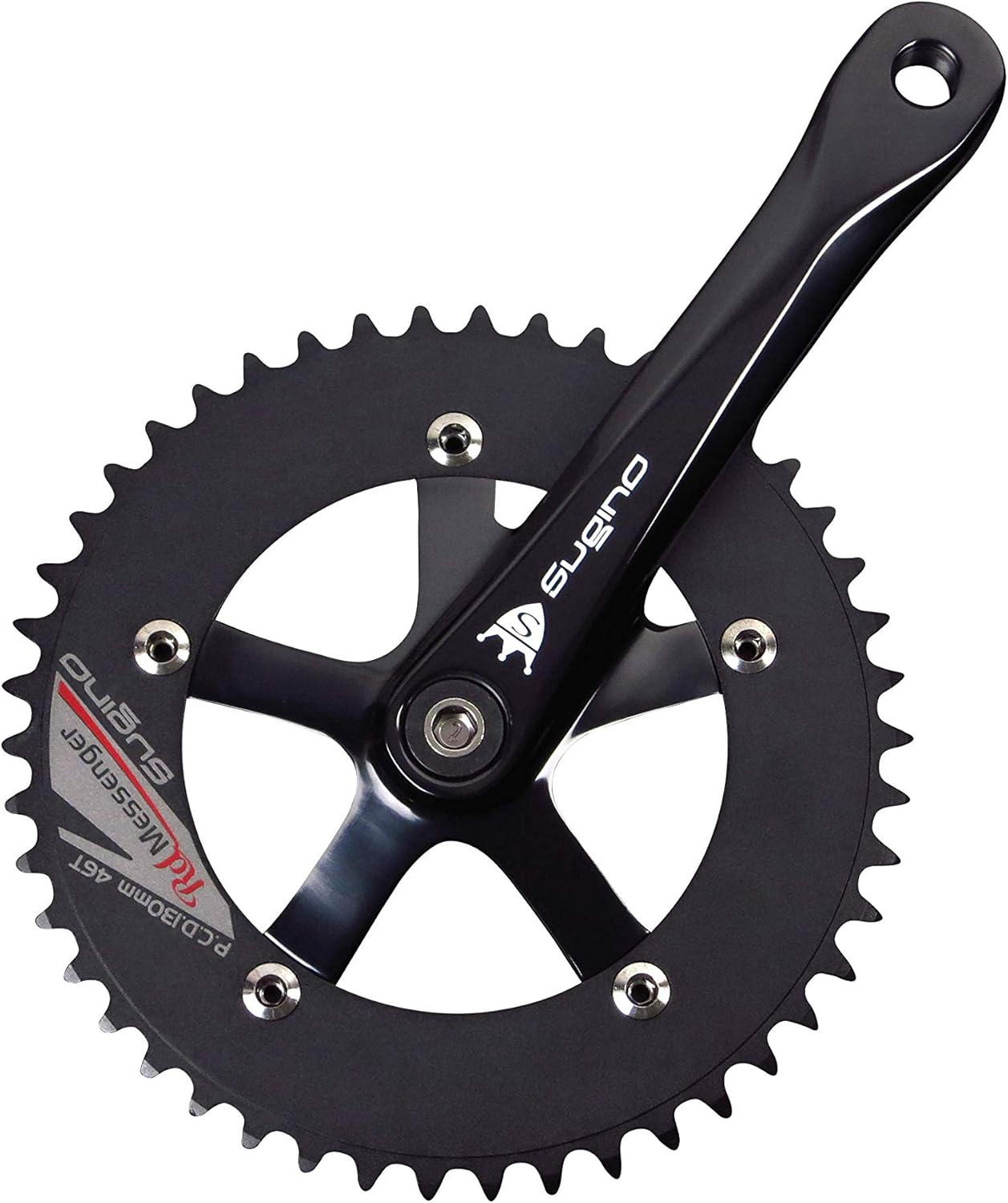 スギノ　クランクセット　48t Sugino(スギノ) RD4MESSENGER BLACK 48T 175mm クランクセット