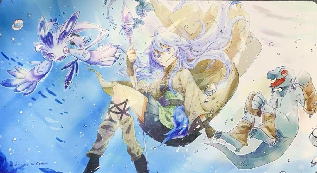 遊戯王 - 遊戯王 清冽の水霊使いエリア プレイマット サプライ 【遊戯王】プレイマット 水霊使いエリア(亜夢) /Resur