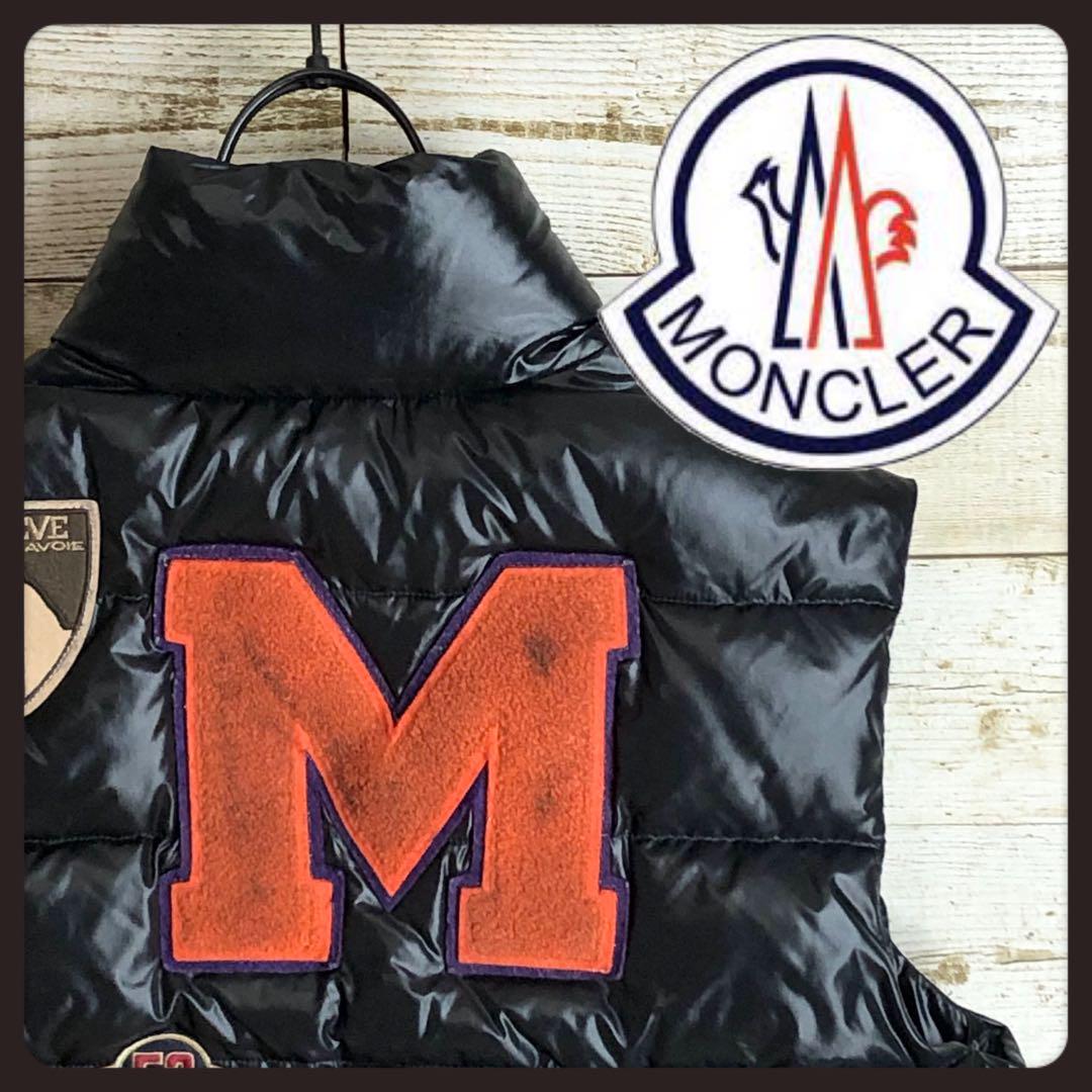 即完売 MONCLER モンクレール ダウンベスト ビック刺繍 ロゴ満載