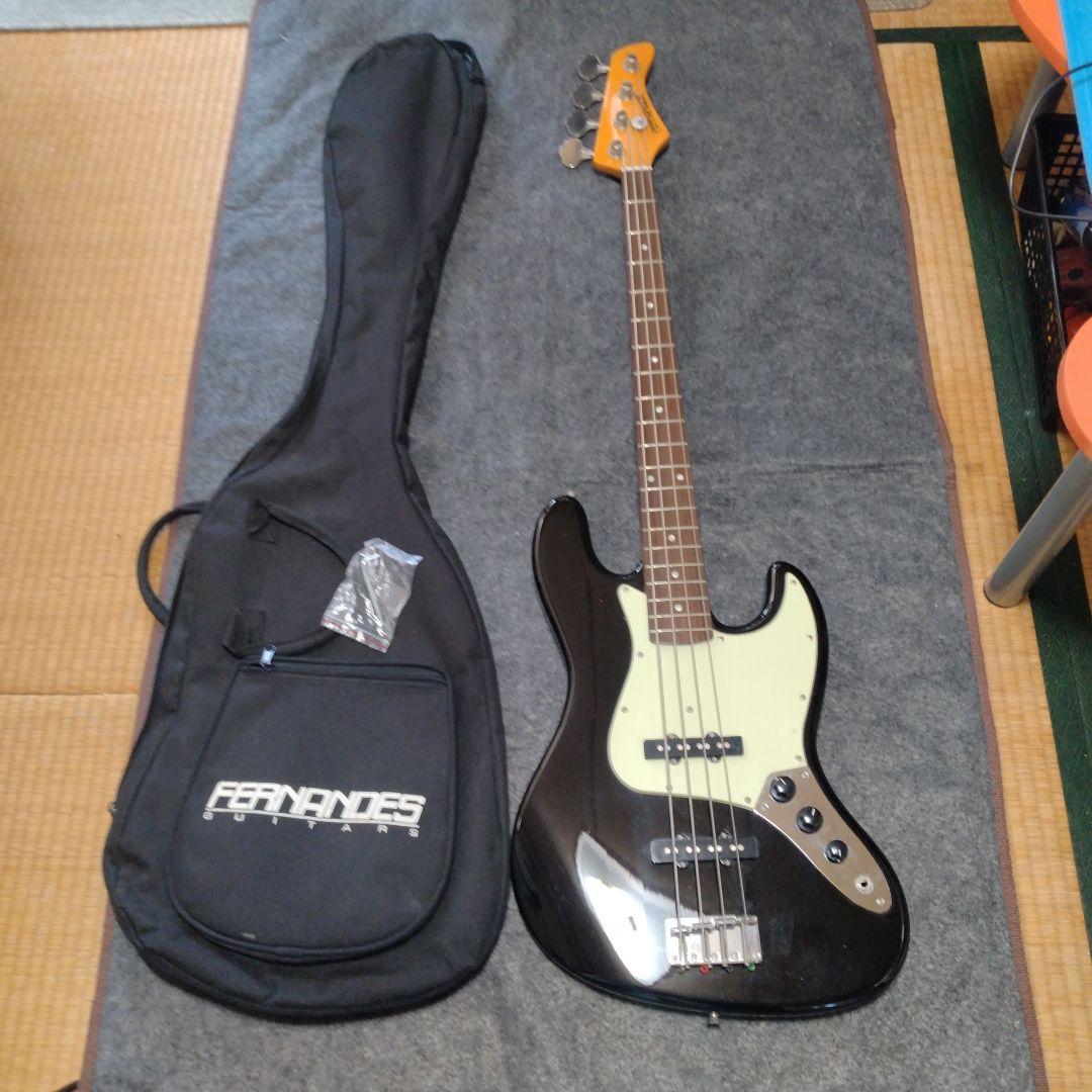 中古美品 フェルナンデス ジャズベースタイプ ブラック ケース付き 中古美品 フェルナンデス ジャズベースタイプ ブラック ケース