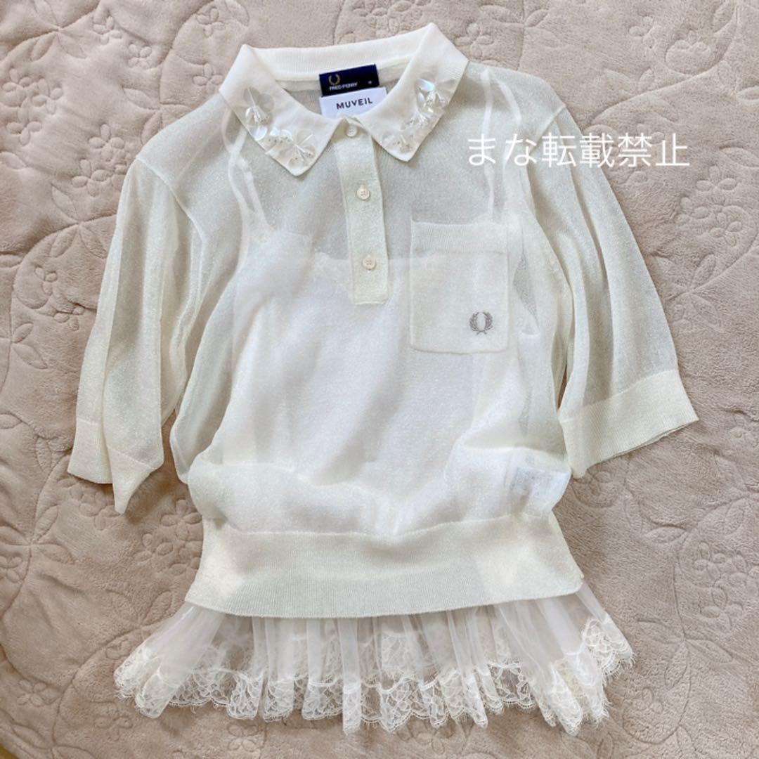 MUVEIL FRED PERRY シアーラメニットポロ（Fred Perry