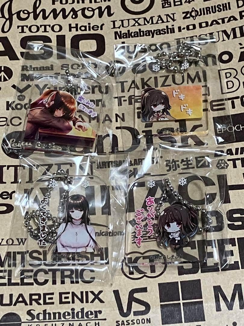 ピロ水　アマカノ　アマカノ2＋ 黒姫結灯 スタンプキーホルダー　5点 ピロ水 アマカノ アマカノ2＋ 黒姫結灯 スタンプキーホルダー 4