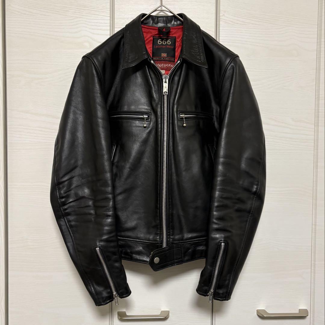 666 mywayman シングルライダース　34インチ　中古美品　最終価格 666シングルライダース マイウェイマン シドヴィシャス 34