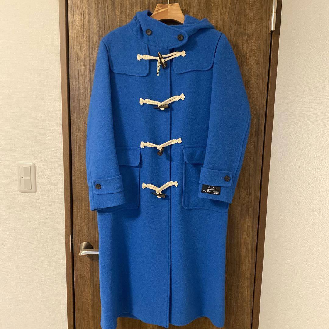【イェッカヴェッカ】ロングダッフルコート　ブルー イェッカヴェッカ】ロングダッフルコート ブルー （YECCA VECCA