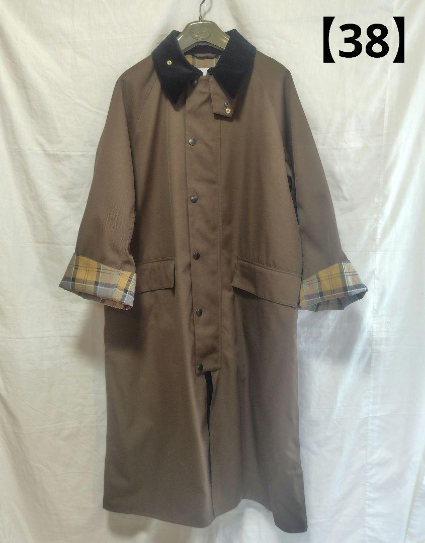希少【Barbour】別注サンプルOS BURGHLEY コート/カーキ38