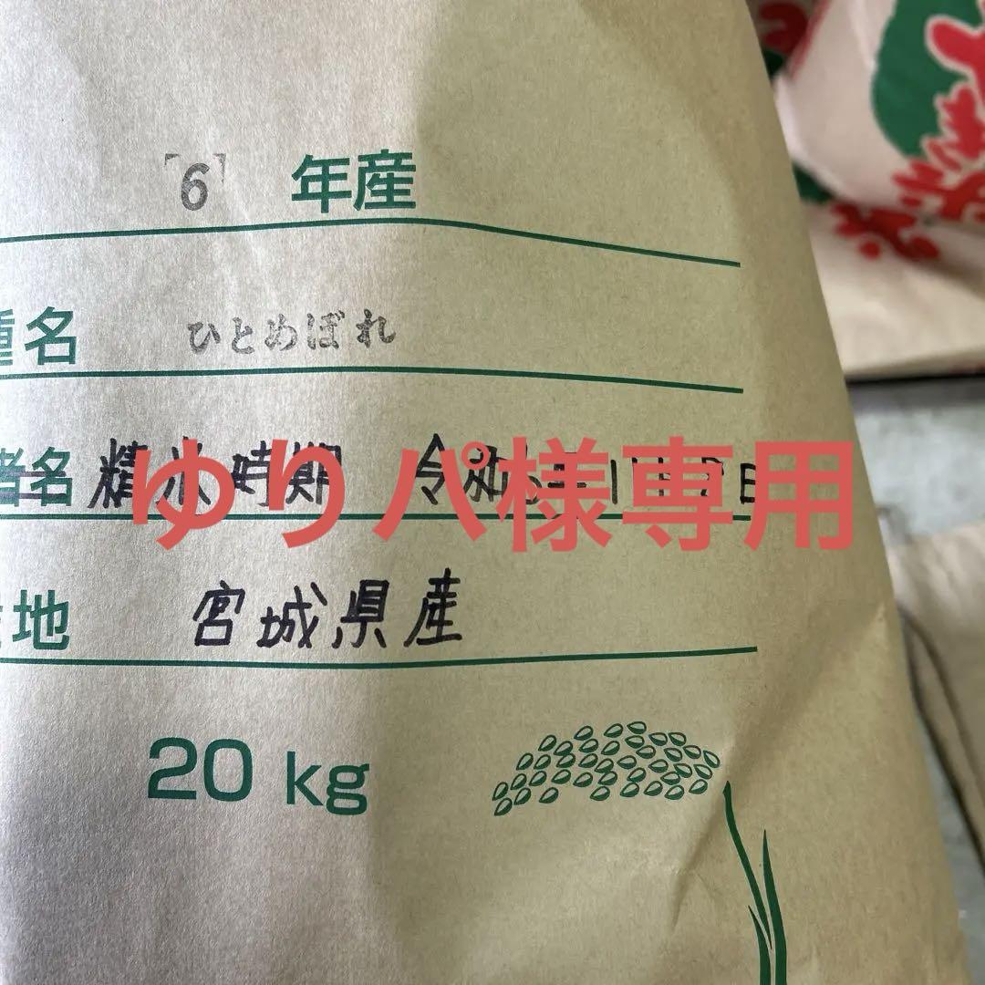 ひとめぼれ 20kg 宮城県産 6年産 精米済み環境保全米 米農家直送