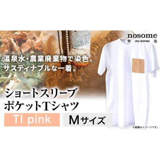ふるさと納税 服 北海道 本別町  サイズ：M 野の色を着る。温泉水・農業廃棄物で染色したショートスリーブＴシャツ TI pink 合同会社nosome《90日以内に出荷予… sd1_7aec7597ba9cc4d764f91c3ec5